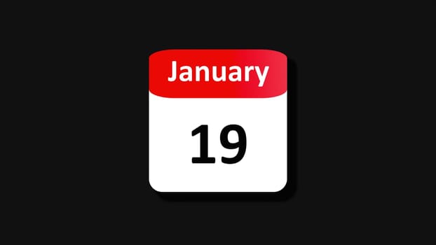 Month Counting Calendar. Computer generated 3d render