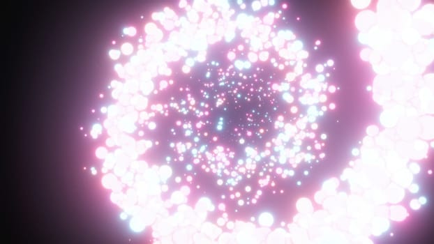 Abstract glowing spheres. Computer generated 3d render