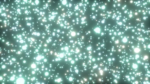 Abstract glowing spheres. Computer generated 3d render