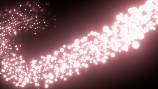 Abstract glowing spheres. Computer generated 3d render