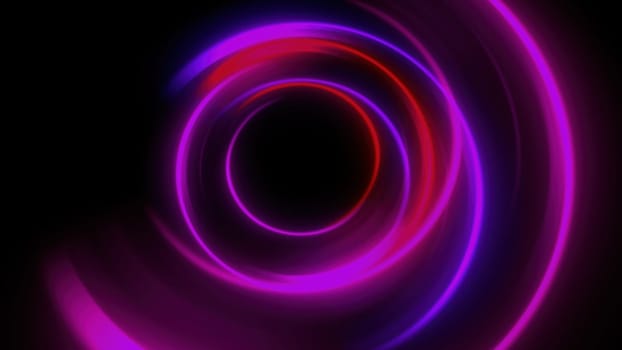 Luminous Swirling Glowing Circles. Computer generated 3d render