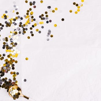 winter composition festive confetti. Resolution and high quality beautiful photo