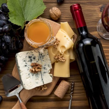 wine with food wooden background. Resolution and high quality beautiful photo