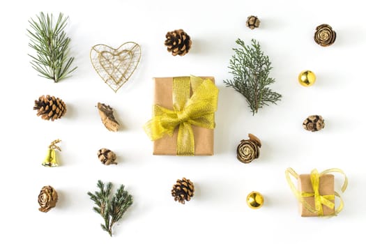winter symbols around gift. Resolution and high quality beautiful photo