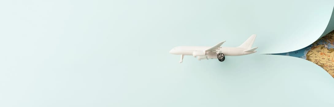 white toy plane with copy space. Resolution and high quality beautiful photo