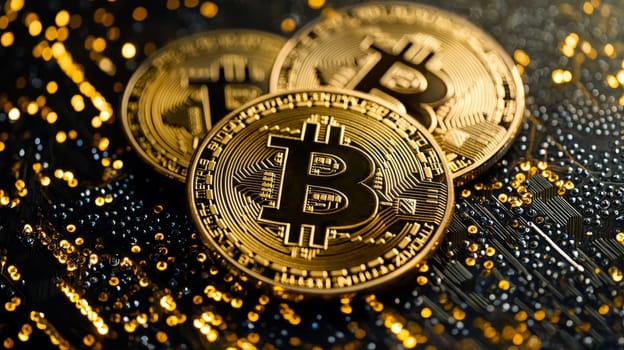 This image visualizes the intricate network of Bitcoin, representing its decentralized structure and global reach. The connections symbolize the blockchain technology that underpins cryptocurrency, showcasing its complexity and interconnectivity in a digital world.