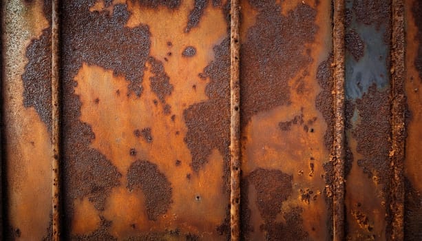 rusted steel metal texture useful as a background, AI generated image