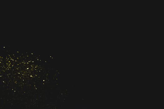 yellow sequins black background. Resolution and high quality beautiful photo