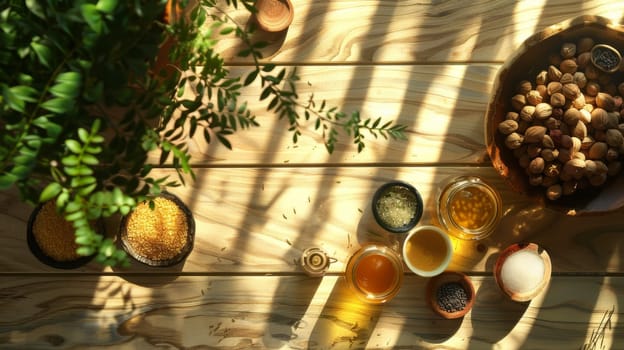 Dramatic shadows highlighting natural wellness practices