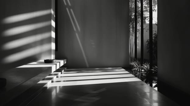 Dramatic shadows highlighting the simplicity of wellness