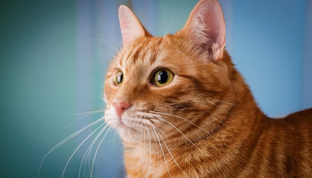orange tabby cat pet, AI generated image