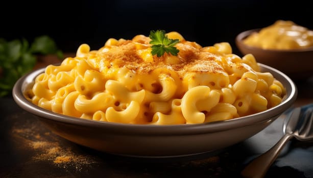 macaroni cheese pasta, AI generated image