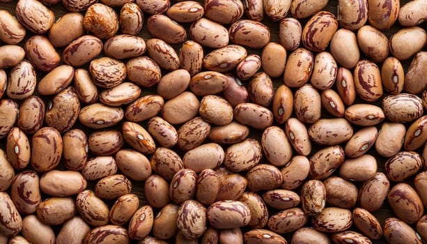 pinto beans top flat view, AI generated image