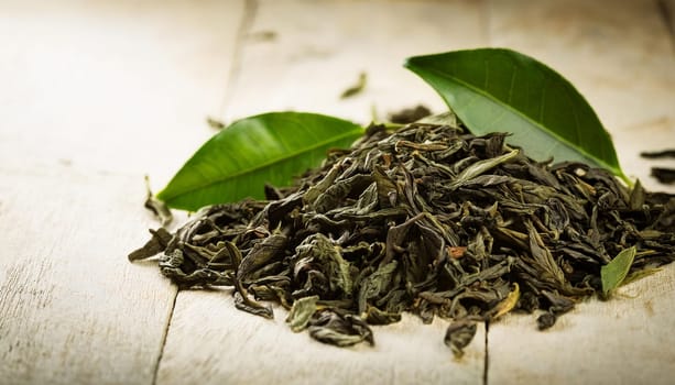 loose tea leaves, AI generated image