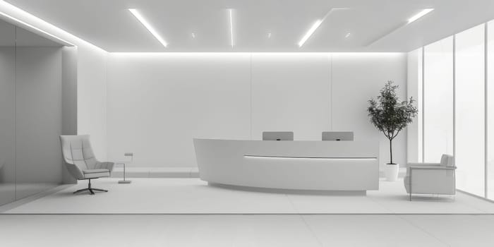 Elegant and minimal business environment with clean lines and simplicity.
