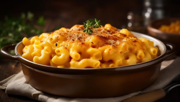 macaroni cheese pasta, AI generated image