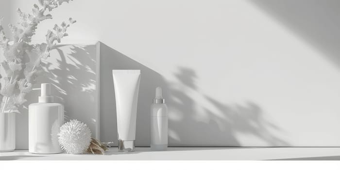 Elegant and minimalist mockup layout showcasing products on a pristine white backdrop.