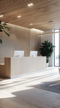 Elegant and minimal business environment with clean lines and simplicity.