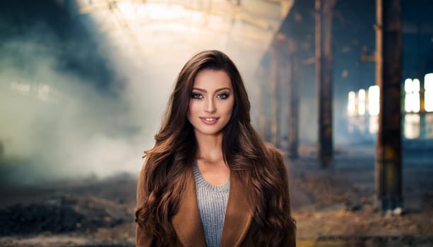 gorgeous young goth woman, AI generated image