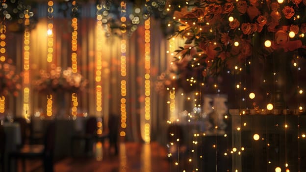 Dynamic celebration environment with ample copy space for event details