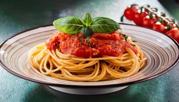 spaghetti al pomodoro pasta, AI generated image