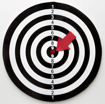 top view target with arrow pointing bullseye. Resolution and high quality beautiful photo