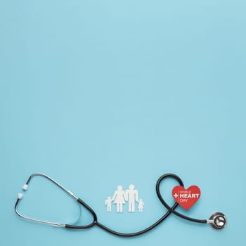 top view world heart day concept with copy space. Resolution and high quality beautiful photo