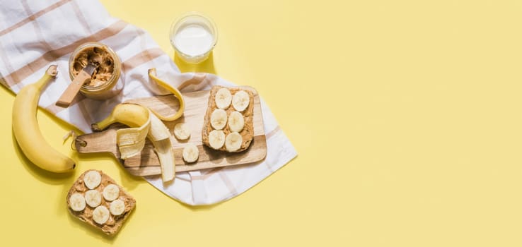 top view tasty homemade breakfast with copy space. Resolution and high quality beautiful photo