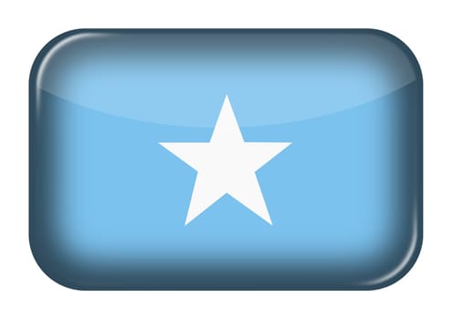 A Somalia web icon rectangle button with clipping path 3d illustration