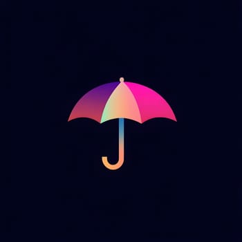 Rain Umbrella weather protection icon logo symbol