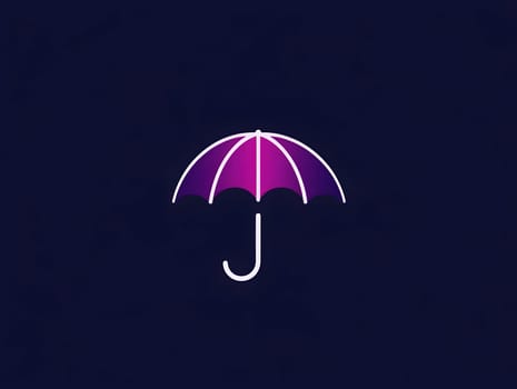 Rain Umbrella weather protection icon logo symbol