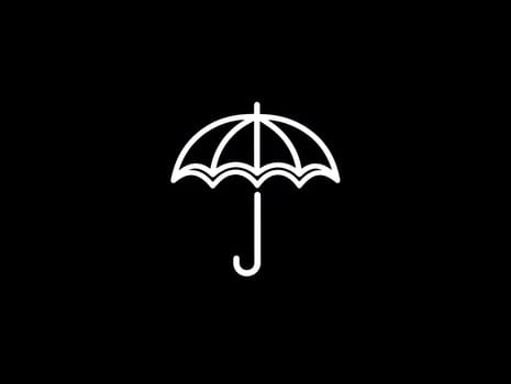 Rain Umbrella weather protection icon logo symbol