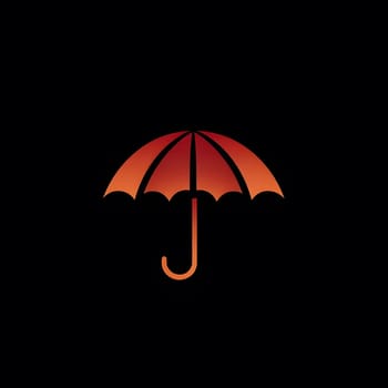 Rain Umbrella weather protection icon logo symbol