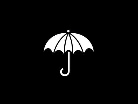 Rain Umbrella weather protection icon logo symbol