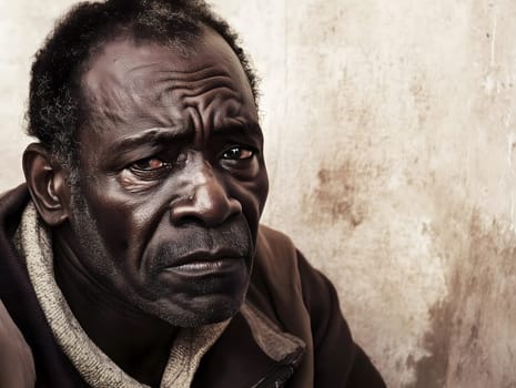 Sad Black Man Emotioanl Man Portrait