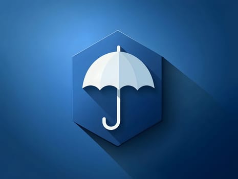 Rain Umbrella weather protection icon logo symbol
