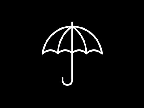 Rain Umbrella weather protection icon logo symbol