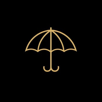 Rain Umbrella weather protection icon logo symbol