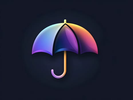 Rain Umbrella weather protection icon logo symbol