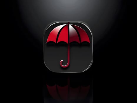 Rain Umbrella weather protection icon logo symbol