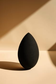 Graceful silhouette of a makeup sponge blending seamlessly.