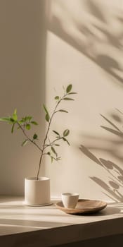 Minimalist mockup arrangement with a spacious background for customization.