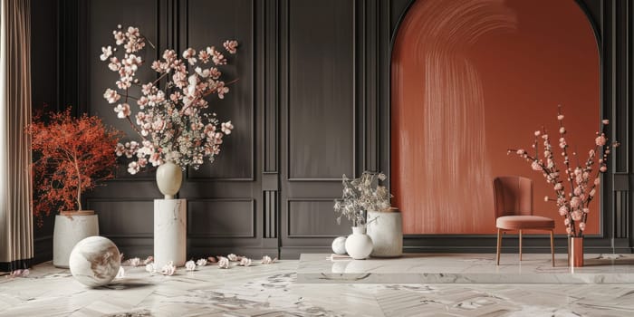 Opulent mockup arrangement with artistic decoration for a unique aesthetic.