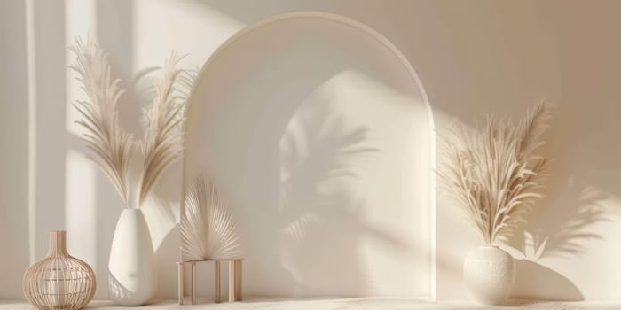 Opulent mockup setup with delicate decoration for an elegant presentation.