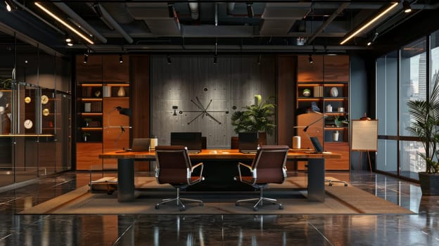 Professional environment with an intricate layout pattern.