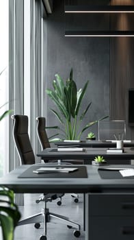 Professional business setting with sleek office items.