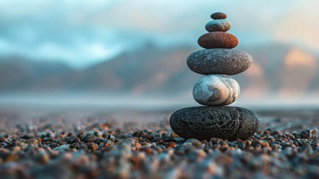 Symbolic conceptual composition representing the balance between mind, body, and spirit