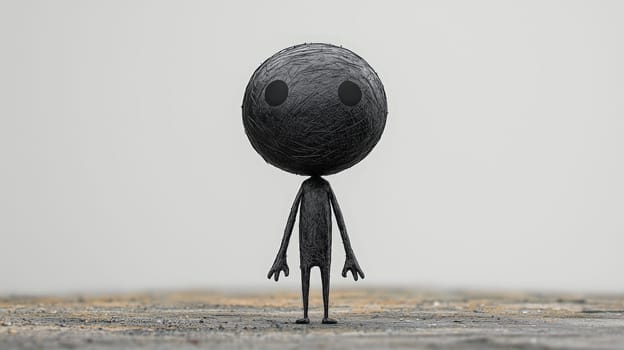 A simple, clean image featuring a classic stick figure on a plain white background, emphasizing minimalism and clarity. This versatile illustration conveys concepts of simplicity, communication, and universality.
