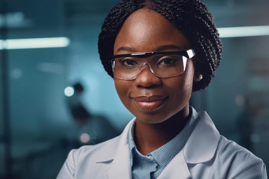 Closer Black Woman Scientist Researcher