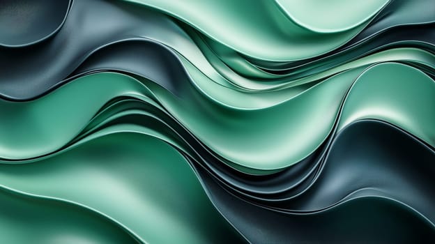 A visually striking abstract composition featuring a blend of green and black tones in a cubistic style. The image showcases intricate geometric shapes and sharp angles, rendered in hyper-detail and high resolution. The use of high contrast and 3D rendering techniques adds depth and complexity to the artwork, making it a captivating and dynamic visual experience.